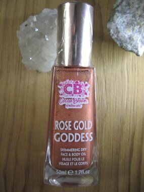 Cocoa Brown Rose Gold Goddess Shimmering Dry Face & Body Oil